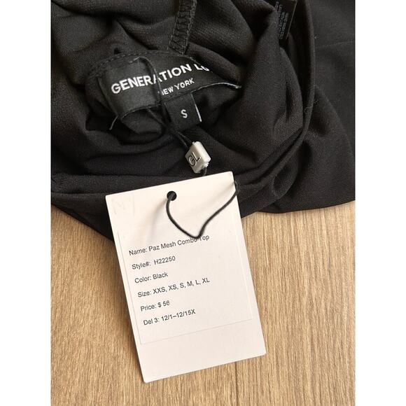 NEW NWT Generation Love Paz Mesh Top Sleeveless Black size Small - Picture 8 of 8